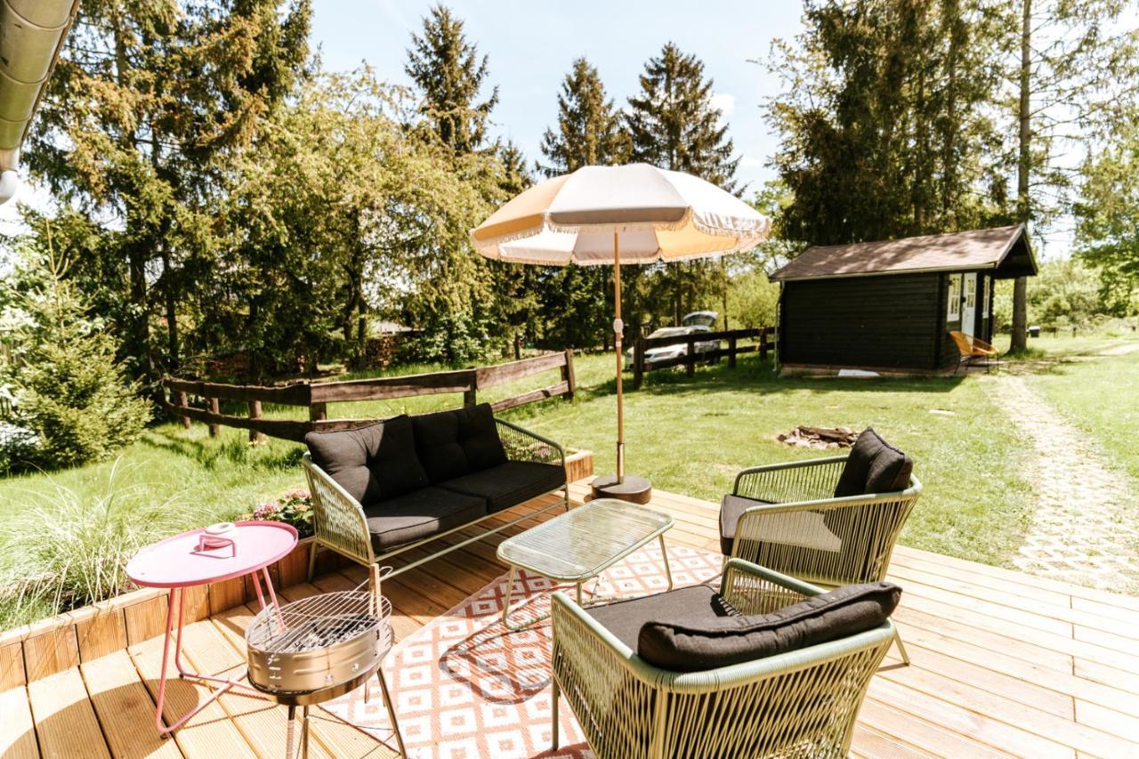Wunderschoenes Chalet Mit Gaestehaus In Der Natur Mit Fass-Sauna Sangerhausen Exteriér fotografie