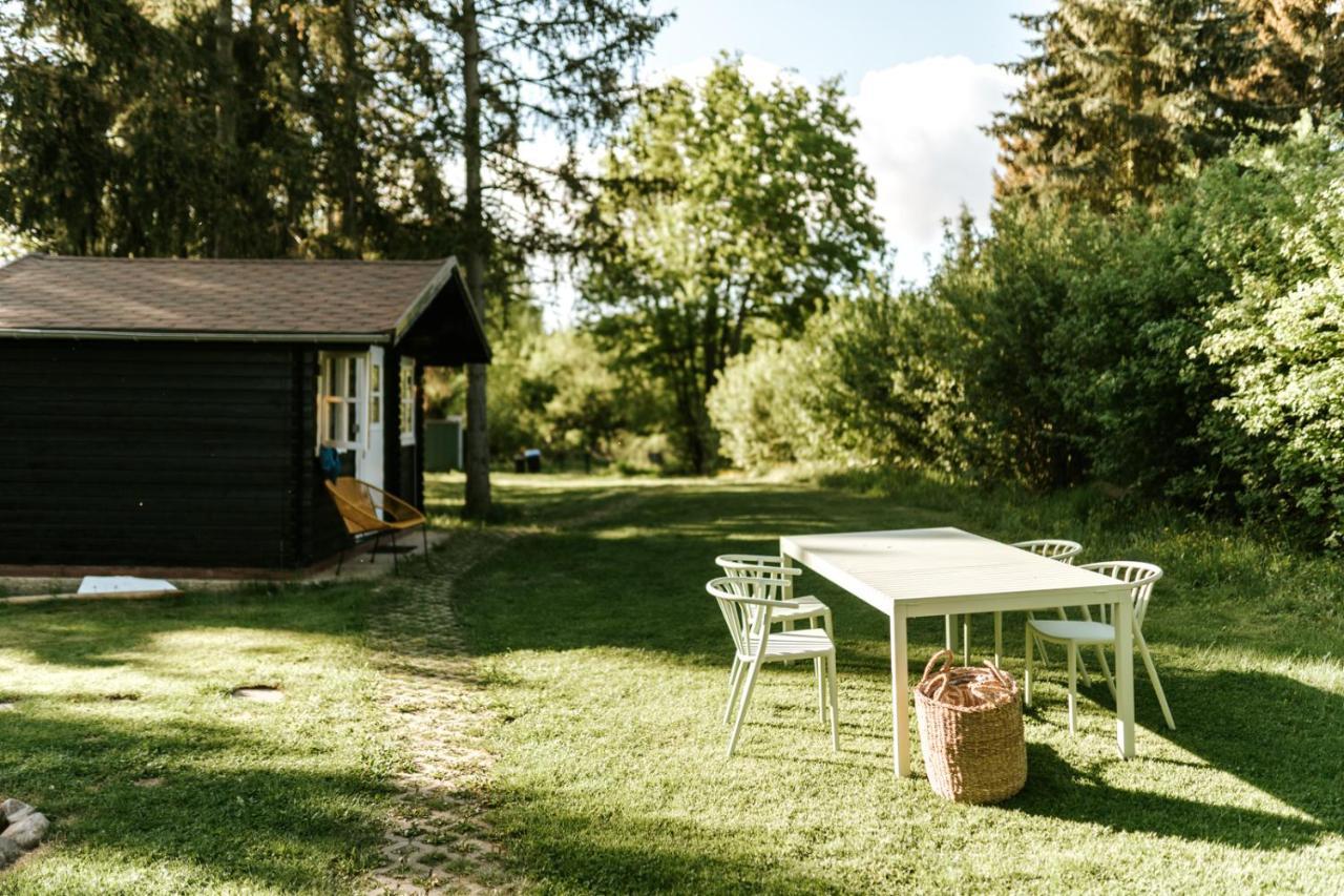Wunderschoenes Chalet Mit Gaestehaus In Der Natur Mit Fass-Sauna Sangerhausen Exteriér fotografie